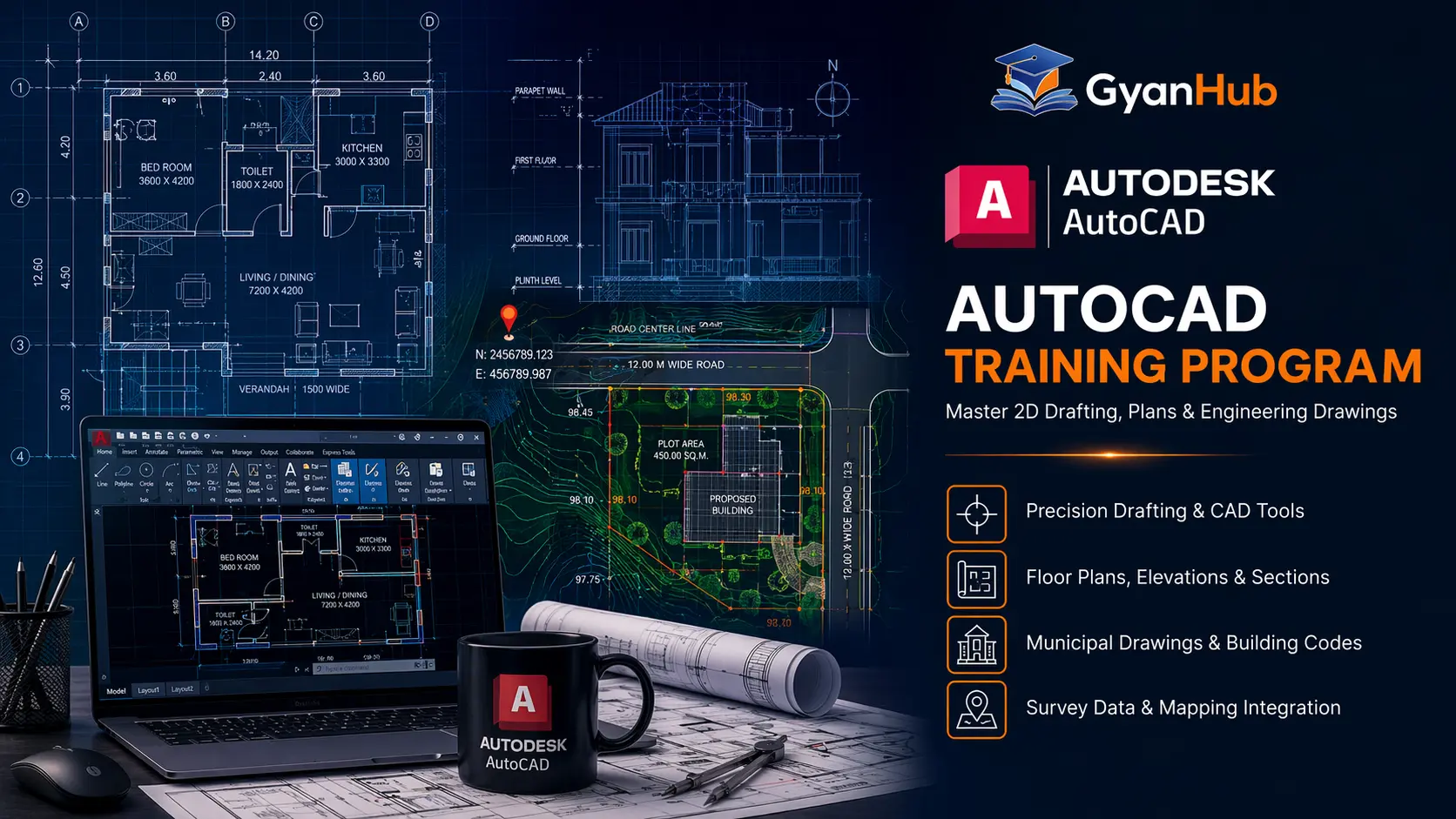 AutoCAD Basic to Advanced Course | Premium Recording | GyanHub